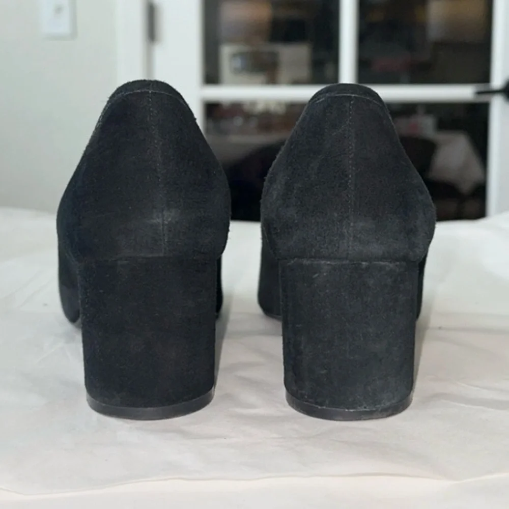 Ralph Lauren Jenifer Black Suede Leather‎ Classic Preppy Loafers Pumps 7